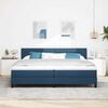 vidaXL Boxspring bed met matras met LED Blauw 200 x 200 cm Stof