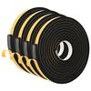 vidaXL Zelfklevende schuimtape 4 pcs Zwart 15mm x 5m CR Schuim