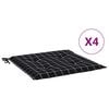 vidaXL Tuinstoelkussens 4 st ruitpatroon 40x40x4 cm stof zwart