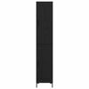 vidaXL Highboard Zwart Eiken 34,5 x 34 x 180 cm Bewerkt hout