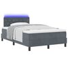 vidaXL Boxspringbed met matras Donkergrijs 120 x 190 cm Fluweel