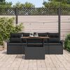 vidaXL Tuin Sofa Set met kussen 5 pcs Zwart