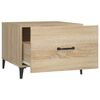 vidaXL Salontafel 2 st met metalen poten 50x50x40 cm sonoma eikenkleur