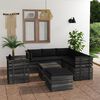 vidaXL 8-delige Loungeset met kussens pallet massief grenenhout