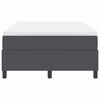 vidaXL Boxspringbed Donkergrijs en Wit 120 x 200 cm Katoen Stof