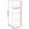 vidaXL Hoge kast 40x41x124 cm bewerkt hout bruin eikenkleur