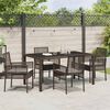 vidaXL Tuin eettafelset 5 pcs Bruin poly rattan