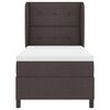vidaXL Boxspring bed met matras Donkerbruin 90 x 200 cm Stof