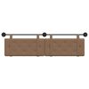 vidaXL Hangend Hoofdeinde Cappuccino 190 x 55 x 5 cm Nep Leer