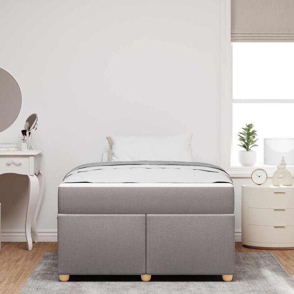 vidaXL Bedframe met matras Taupe 120 x 200 cm Stof