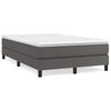 vidaXL Boxspring met matras kunstleer grijs 120x190 cm