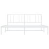 vidaXL Bedframe met hoofdbord metaal wit 183x213 cm