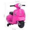 vidaXL Speelgoedmotor elektrisch Vespa GTS300 roze