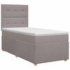 vidaXL Boxspringbed met matras met hoofdeinde Taupe 100 x 200 cm Stof