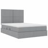 vidaXL Opslag bed met matras Lichtgrijs 140 x 200 cm Polyester