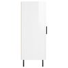 vidaXL Dressoir 34,5x34x90 cm bewerkt hout hoogglans wit