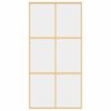 vidaXL Schuifdeur 102,5x205 cm helder ESG-glas en aluminium goudkleur