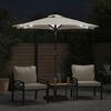 vidaXL Parasol met LED's en stalen paal 225x225x212 cm wit