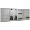 vidaXL Gaatjespaneel wandgemonteerd 4 st 40x58 cm staal
