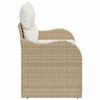 vidaXL Tuinbank Beige 121 x 62 x 69cm poly rattan