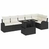 vidaXL Tuin Sofa Set 7 st Zwart en Cr&egrave;me poly rattan