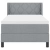 vidaXL Boxspringbed met matras Lichtgrijs 190 x 90 cm Polyester