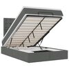 vidaXL Ottoman bed met matras en LED's 120x200cm stof donkergrijs