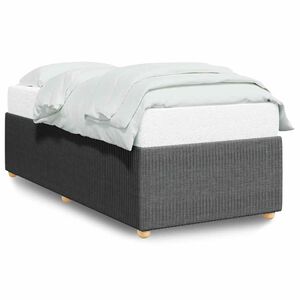 vidaXL Bedframe stof donkergrijs Single