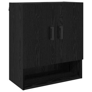 vidaXL Wandkast 60 x 31 x 70 cm Bewerkt hout Zwart eiken
