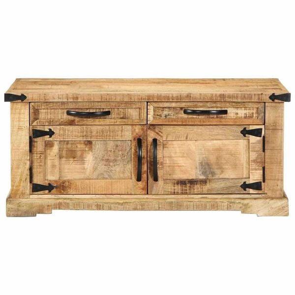 vidaXL Salontafel met lade Bruin 90 x 50 x 40 cm Massief mangohout