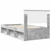 vidaXL Bedframe met hoofdeinde Concerte Grijs 90 x 190 cm Bewerkt hout