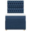 vidaXL Boxspring met matras stof blauw 90x190 cm