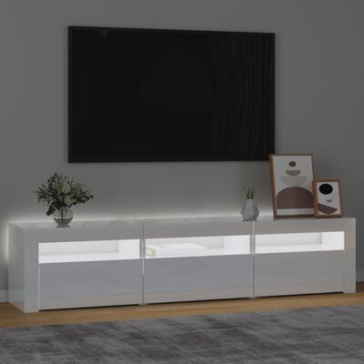 vidaXL Tv-meubel met LED-verlichting 180x35x40 cm hoogglans wit