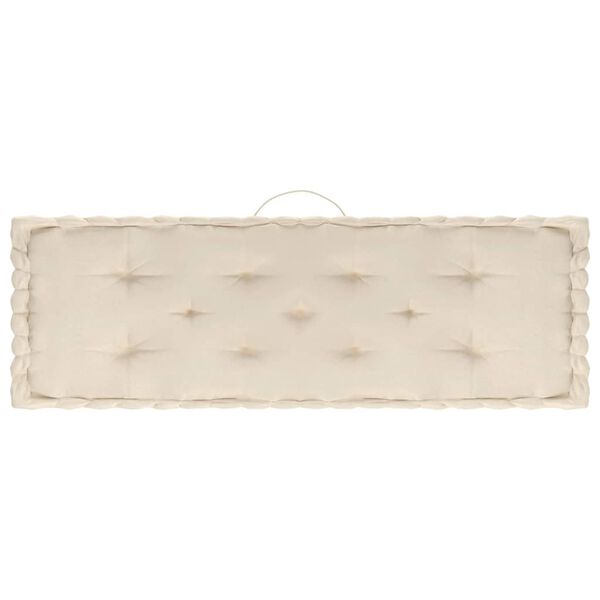 vidaXL Palletvloerkussens 3 st katoen beige