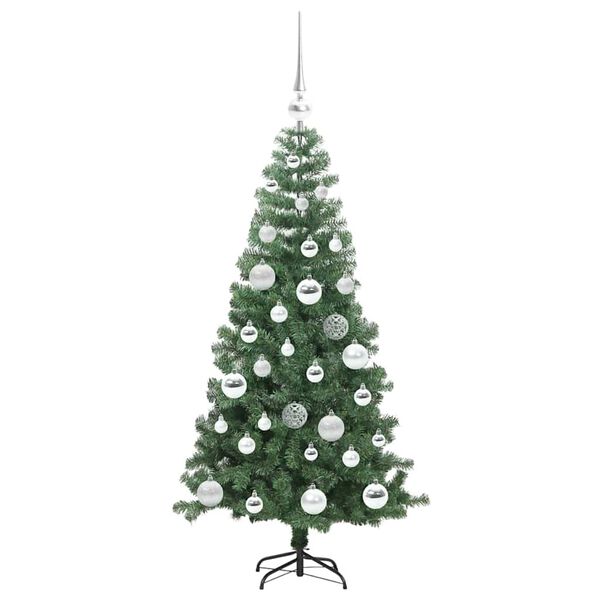 vidaXL Kerstboom met 150 LED met standaard Groen 120 cm PVC