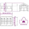 vidaXL Familietent voor 4 Personen Blauw en Grijs 324 x 255 x 230 cm