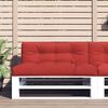 vidaXL Palletkussen 120x40x12 cm stof rood
