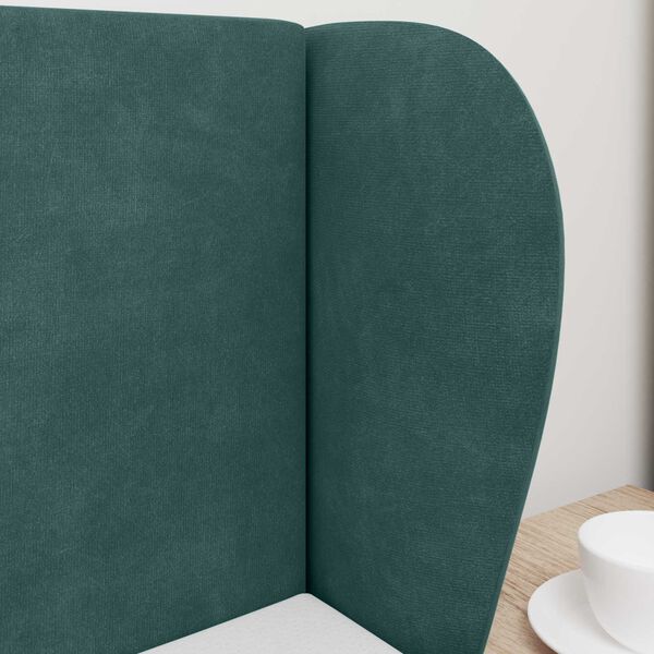 vidaXL Hoofdbord oor Groen 40 x 23 x 6 cm Fluweel