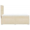 vidaXL Boxspring met matras stof cr&egrave;mekleurig 90x190 cm