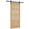 vidaXL Schuifdeur Naturel 86 x 198,5 cm Massief grenenhout