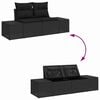 vidaXL Tuin Sofa Set met kussen met opslag 8 pcs Zwart poly rattan