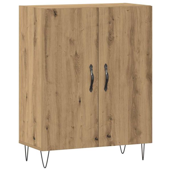 vidaXL Dressoir 69,5x34x90 cm bewerkt hout artisanaal eikenkleur