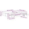 vidaXL Opbergbedframe met lade Grijs Sonoma 150 x 200 cm Bewerkt hout