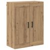 vidaXL Hoge kast met lade 2 pcs Artisan Eiken Bewerkt hout