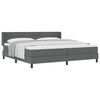 vidaXL Boxspringbed met matras Donkergrijs 200 x 200 cm Polyester