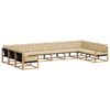vidaXL Buiten bankenset 10 st Wit en Beige