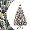 vidaXL Kunstkerstboom 120 cm 150 LED's Warmwit PVC en staal