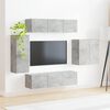 vidaXL TV Wandkast Set Wandgemonteerd 6 pcs Beton Grijs