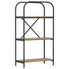vidaXL Boekenkast 3-laags 60 x 30 x 109 cm Bewerkt hout Artisan Eiken