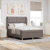 vidaXL Boxspringbed met Matras Donkergrijs 90x190 cm Taupe Stof